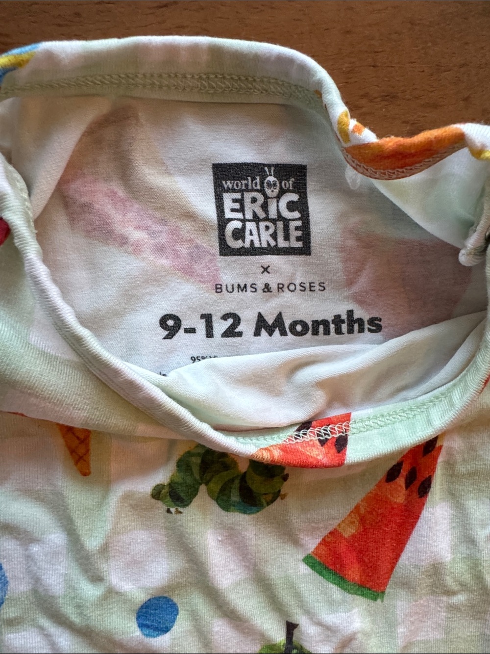 Bums and Roses x Eric Carle The Very Hungry Caterpillar Baby Romper + Hat - Picture 3 of 4